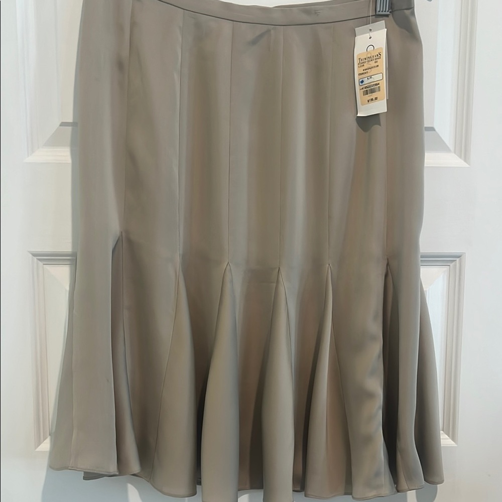 Calvin Klein Collection Gray Trumpet Knee-Length Skirt